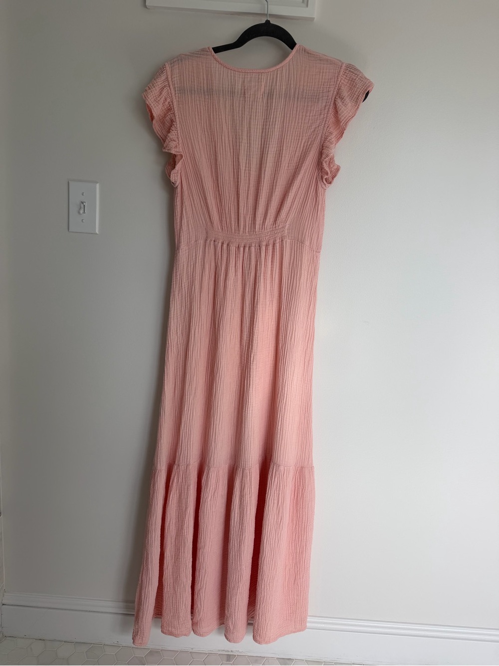 HONORINE Long Ruby Dress in Soft Pink - Picture 4 of 4